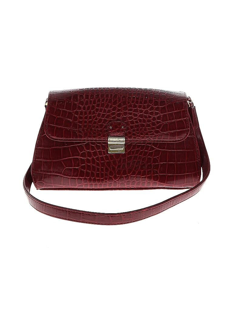 Liz Claiborne 100% Polyvinylchloride Solid Red Burgundy Satchel One Size - 62% off | thredUP
