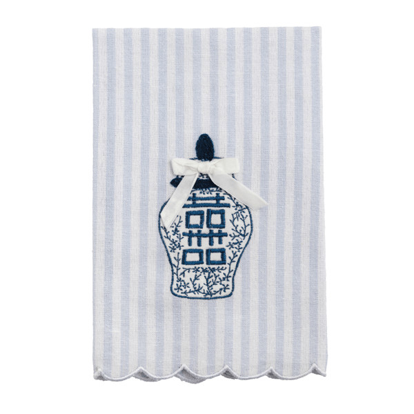 Ginger Jar Stripe Tea Towel | Mud Pie