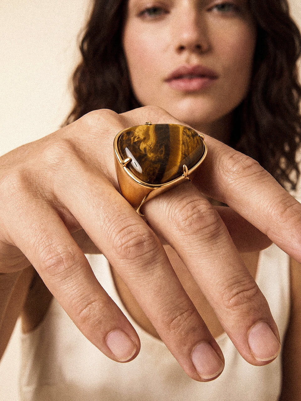Tiger's Eye Solstice Ring | Ettika