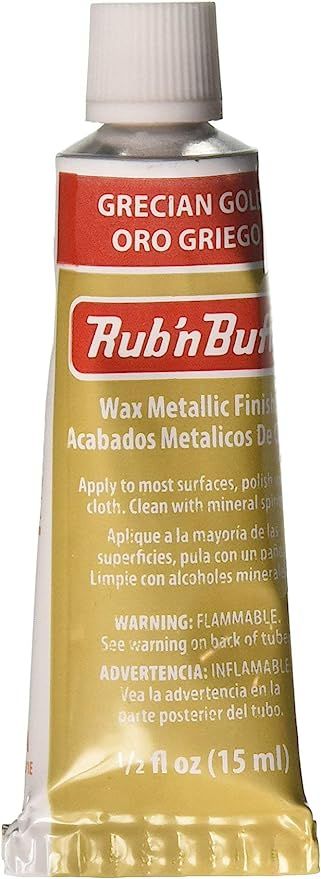 AMACO Rub n Buff Wax Metallic Finish - Rub n Buff Grecian Gold 15ml Tube - Versatile Gilding Wax ... | Amazon (US)