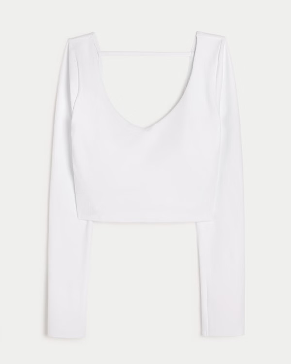 Women's Gilly Hicks Active Recharge Long-Sleeve V-Neck Top | Women's Tops | HollisterCo.com | Hollister (UK)