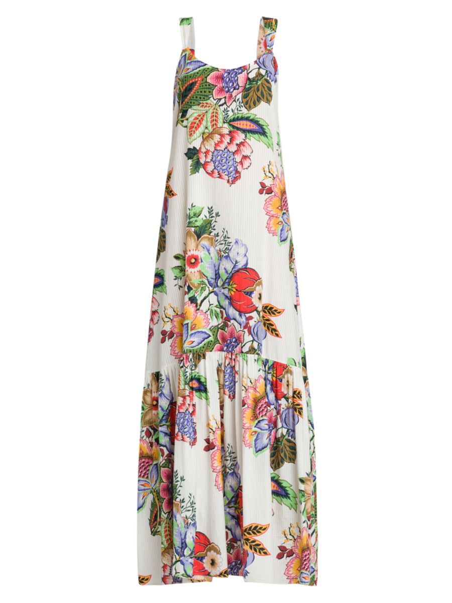 Floral Cotton & Silk Maxi Dress | Saks Fifth Avenue