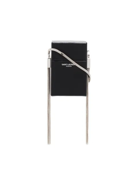 black Minaudiere leather tassel bag | Farfetch (US)