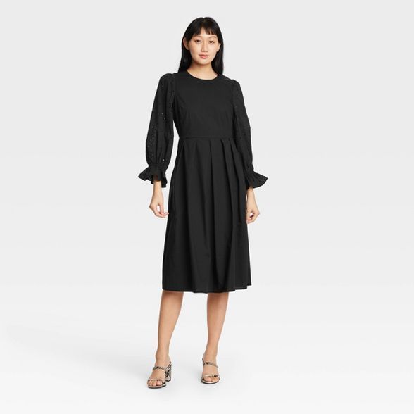 Women's Balloon Long Sleeve A-Line Dress - Who What Wear™ | Target