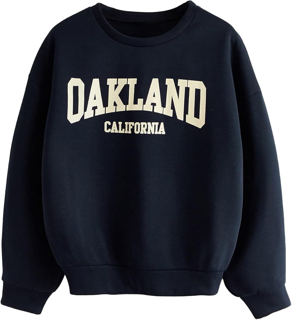 SOLY HUX Women's Graphic Oversized Crewneck Fashion Cute Los Angeles California Teen Baggy Vintag... | Amazon (US)