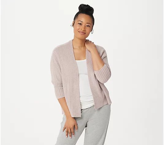 Barefoot Dreams CozyChic Lite Ribbed Shrug Cardi | QVC