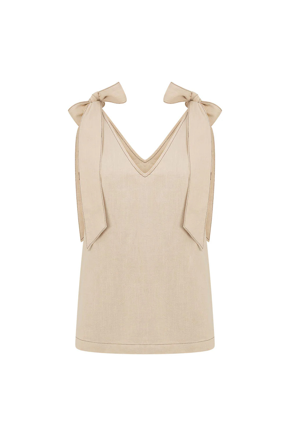 Cream V Neck Bow Elixir Dress | Sabo Skirt US