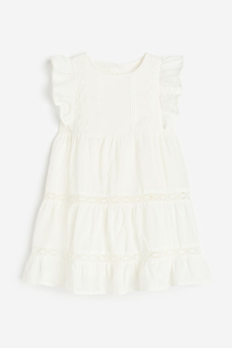 Flounced Lace-trimmed Dress | H&M (US + CA)