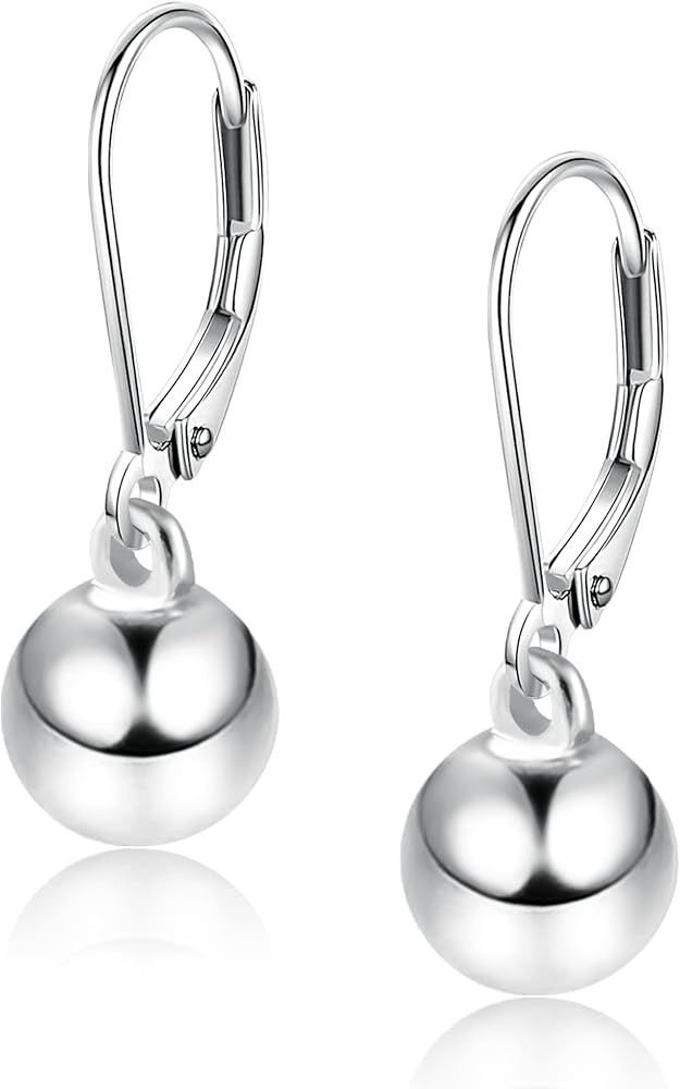 Drop Ball Earrings for Women Silver and Gold Plated Dangle Earrings Hypoallergenic Ball Earings f... | Amazon (US)