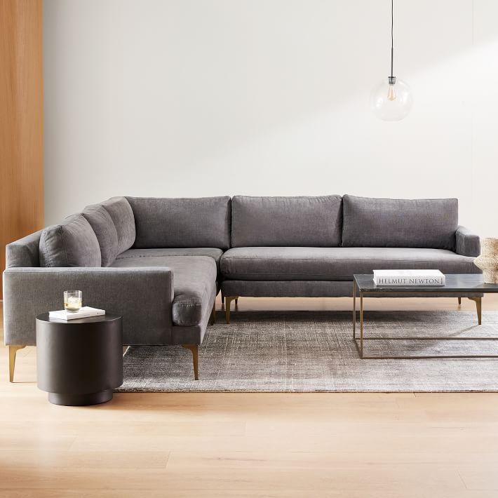 Andes 3-Piece L-Shaped Sectional (90"–105") | West Elm (US)
