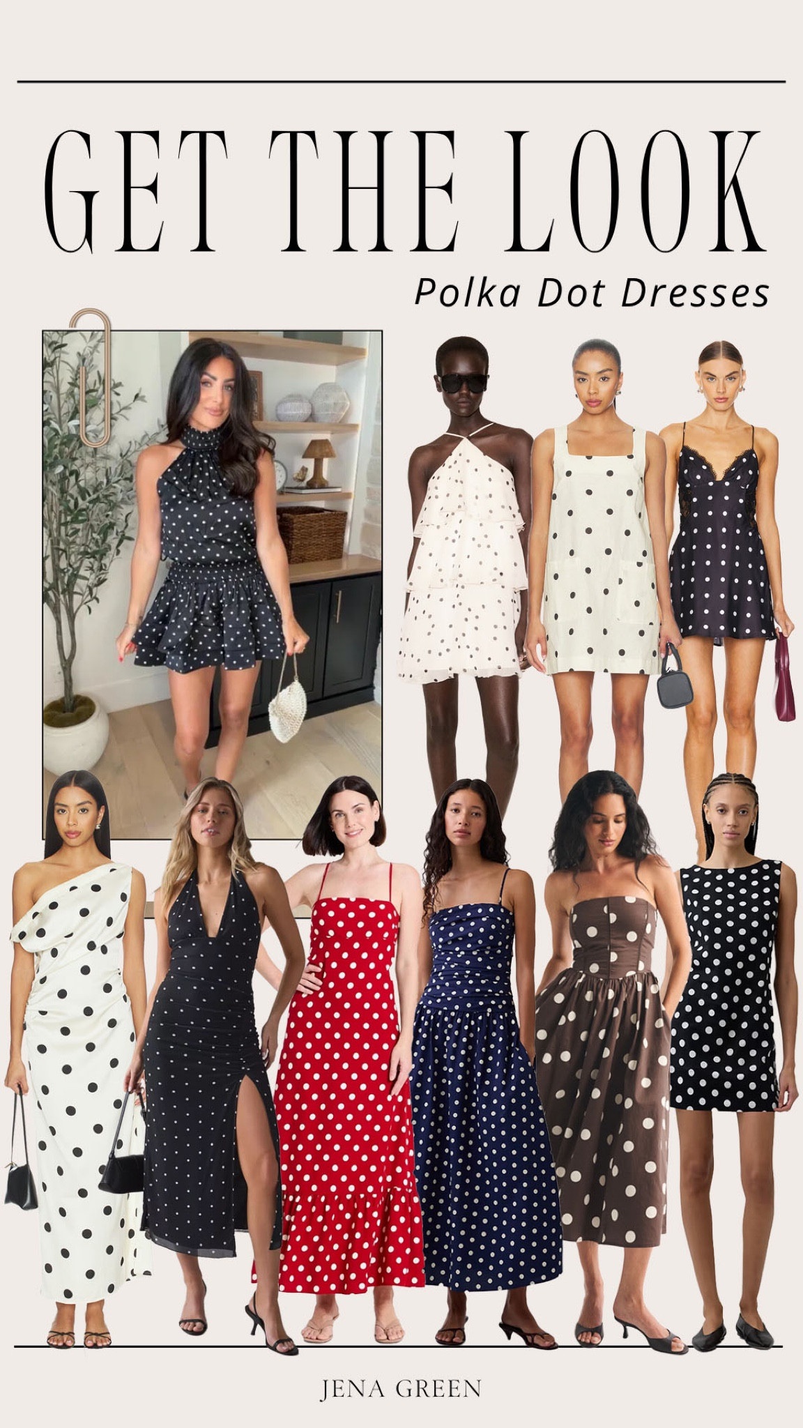 Get the Look Polka Dot Dresses | Get the Look Summer Dresses | Summer Trends | Summer Dress | European Summer Outfits 

#LTKSeasonal #LTKootd