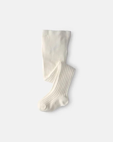 Baby Girl Ribbed Tights - Ivory | Carter's | Carter's Inc