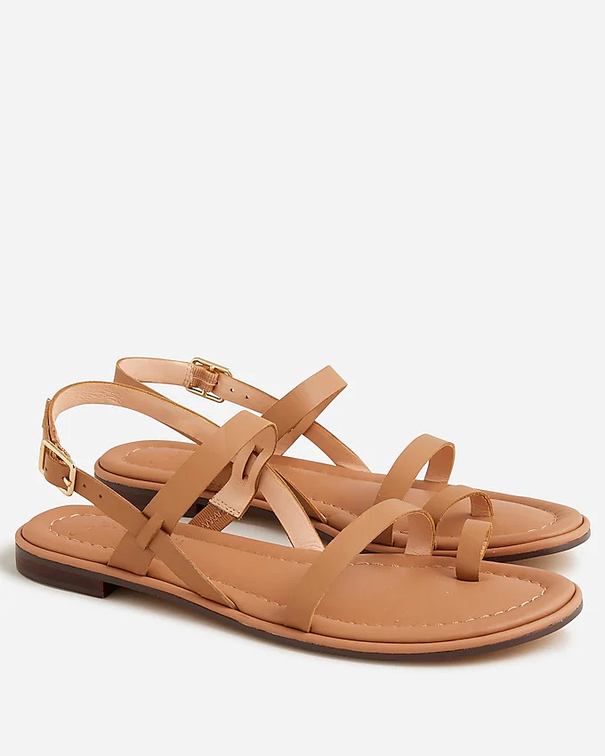Menorca toe-ring slingback sandals in leather | J. Crew US