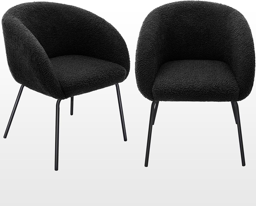 Zesthouse Sherpa Dining Chairs Set of 2, Modern Kitchen Chairs Accent Chairs with Arms, Upholster... | Amazon (US)