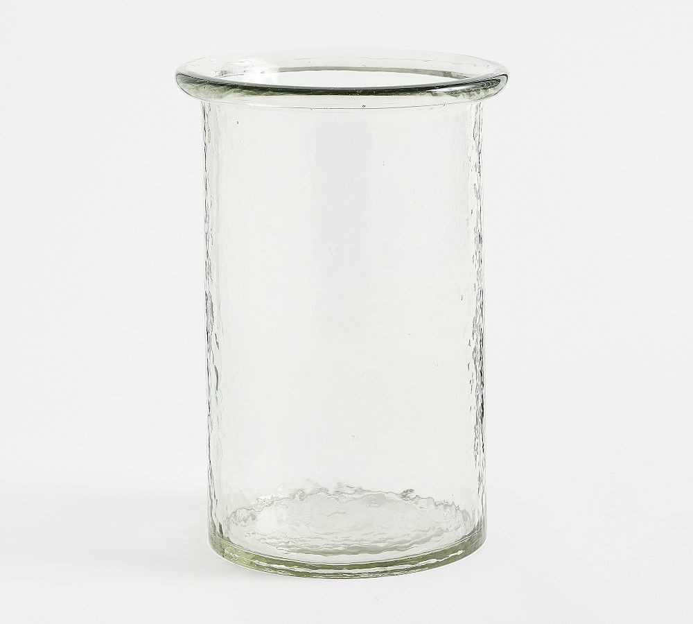 Arden Hammered Glass Hurricane Candle Holder | Pottery Barn (US)
