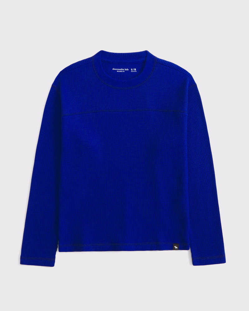 long-sleeve cozy waffle tee | Abercrombie & Fitch (US)