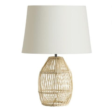 Natural Open Weave Bamboo Table Lamp Base | World Market