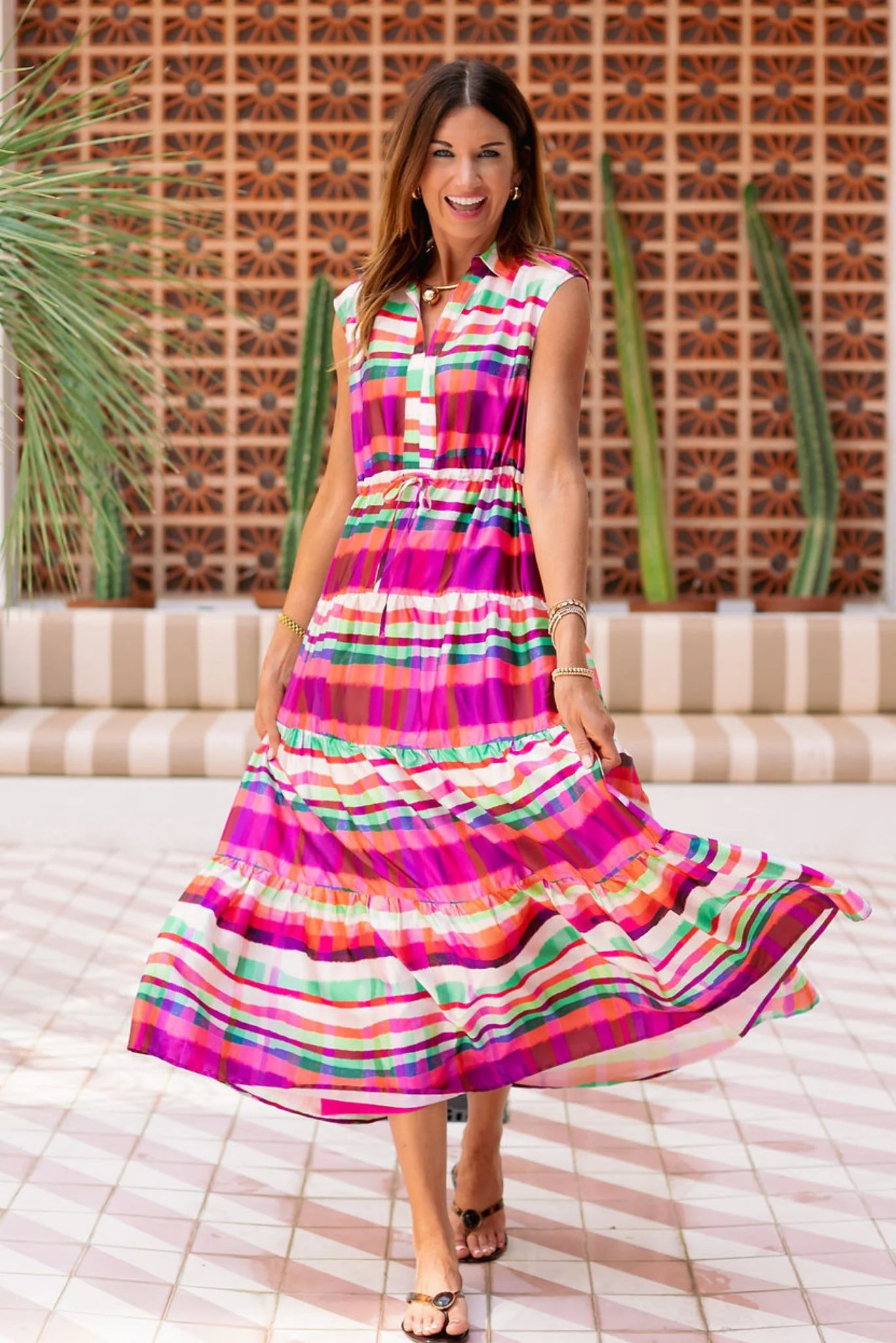SSYS Rowe Dress In Mayday Stripes | SSYS