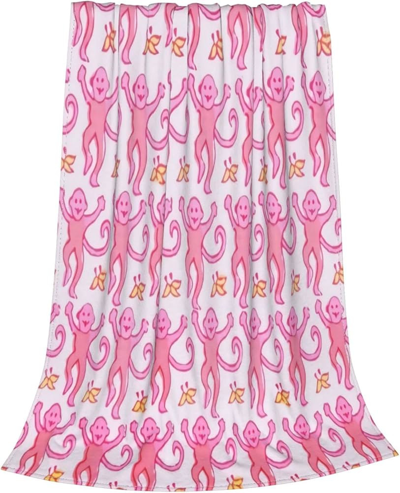 Monkeys Lightweight and Comfortable Ultra-Soft Warm Micro Fleece Bed Couch Living Room Blanket (P... | Amazon (US)