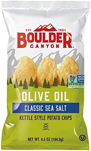 Boulder Canyon Kettle Cooked Potato Chips,6.5 Ounce Bag (Pack of 12) | Amazon (US)