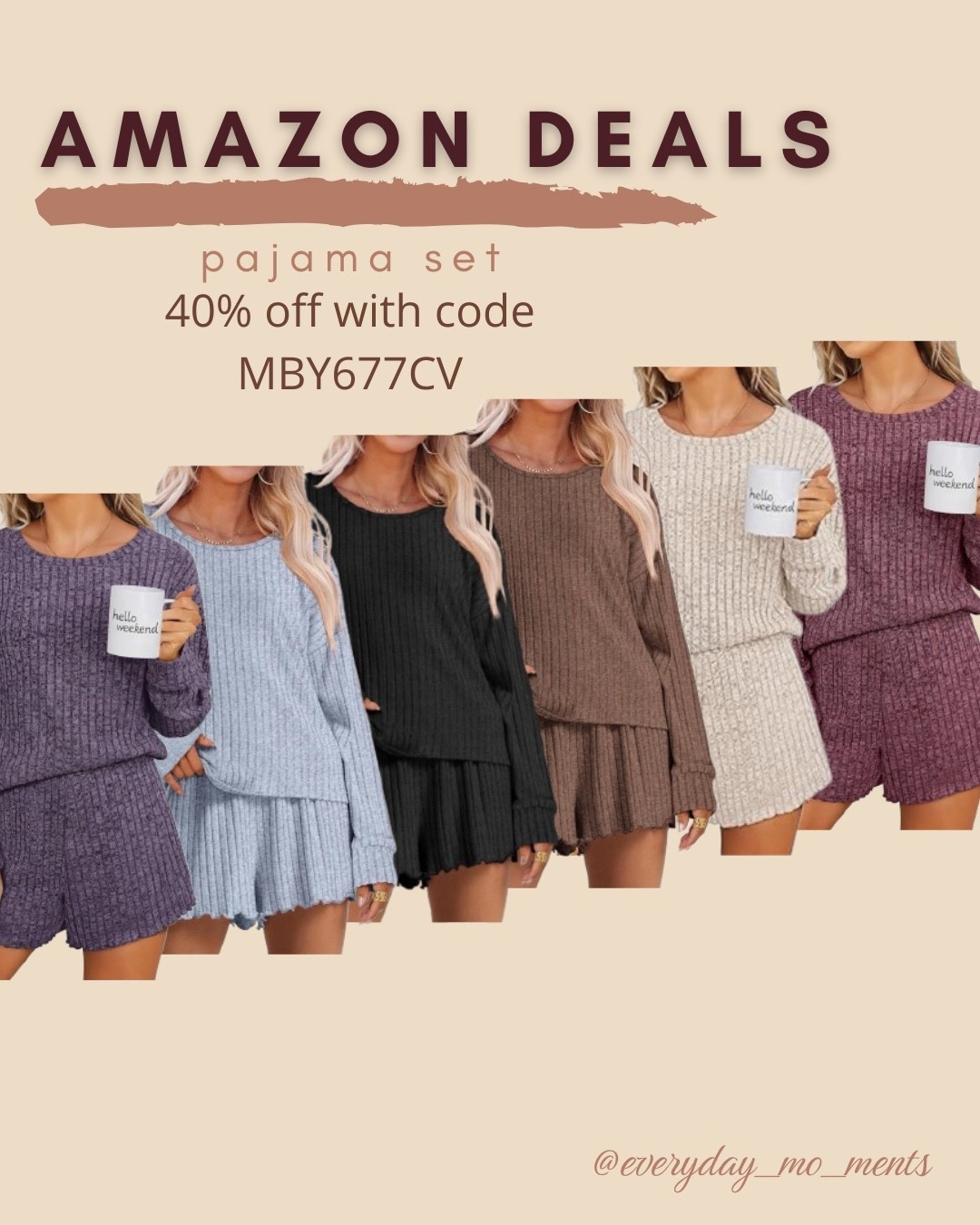 Only $9 ends 8/21

Amazon set
Amazon fashion
Amazon deals
Matching set
Pajama set
Lounge set

#LTKSaleAlert