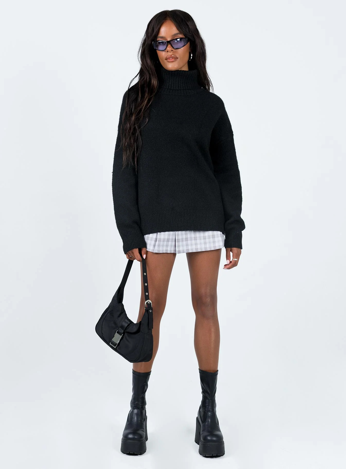 Oswin Turtleneck Sweater Black | Princess Polly US