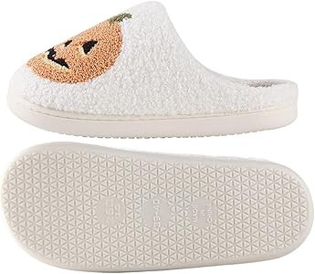 Halloween Pumpkin Slippers for Women Men,Cute Comfy Bedroom Slippers,Home Slippers House Slippers... | Amazon (US)