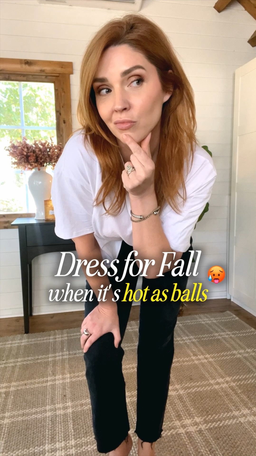 Fall outfit ideas when it’s still hot as balls outside 🍂🦇 also- this is why I love @renttherunway these camp pants are expensive but I rented them :)
#falloutfit #camooutfit 

#LTKStyleTip #LTKFindsUnder50 #LTKSeasonal