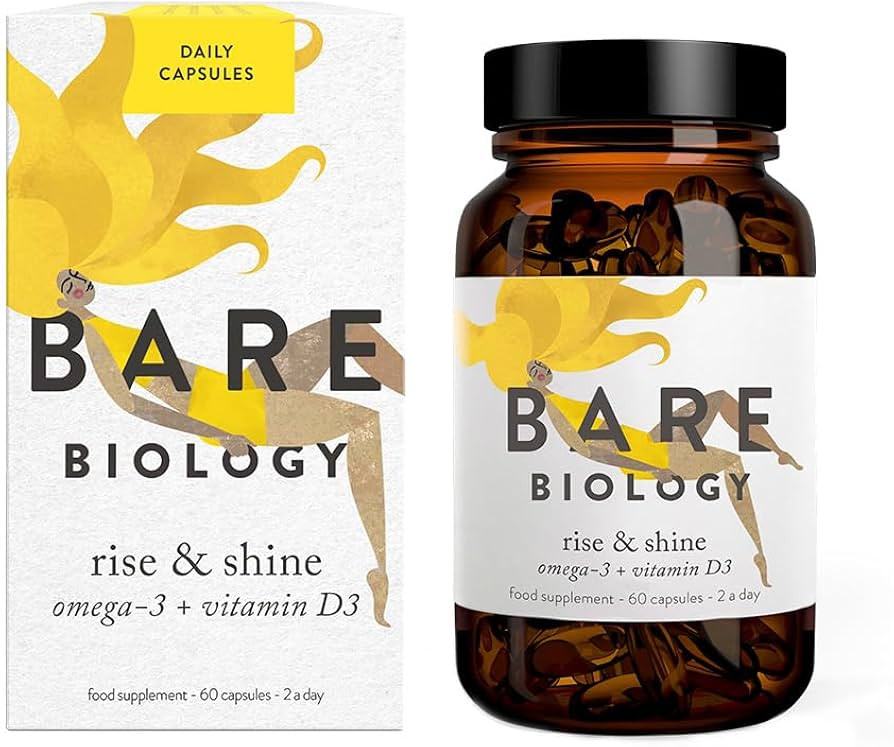 Bare Biology Rise & Shine Omega 3 Fish Oil + Vitamin D3 – High Strength EPA & DHA from Sustaina... | Amazon (UK)