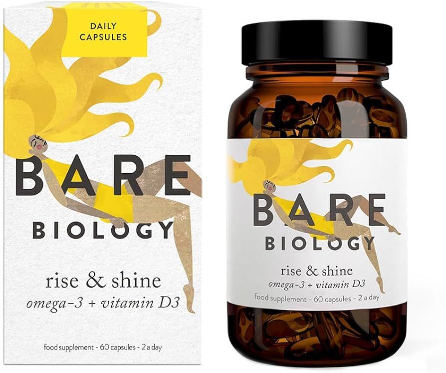 Bare Biology Rise & Shine Omega 3 Fish Oil + Vitamin D3 – High Strength EPA & DHA from Sustaina... | Amazon (UK)
