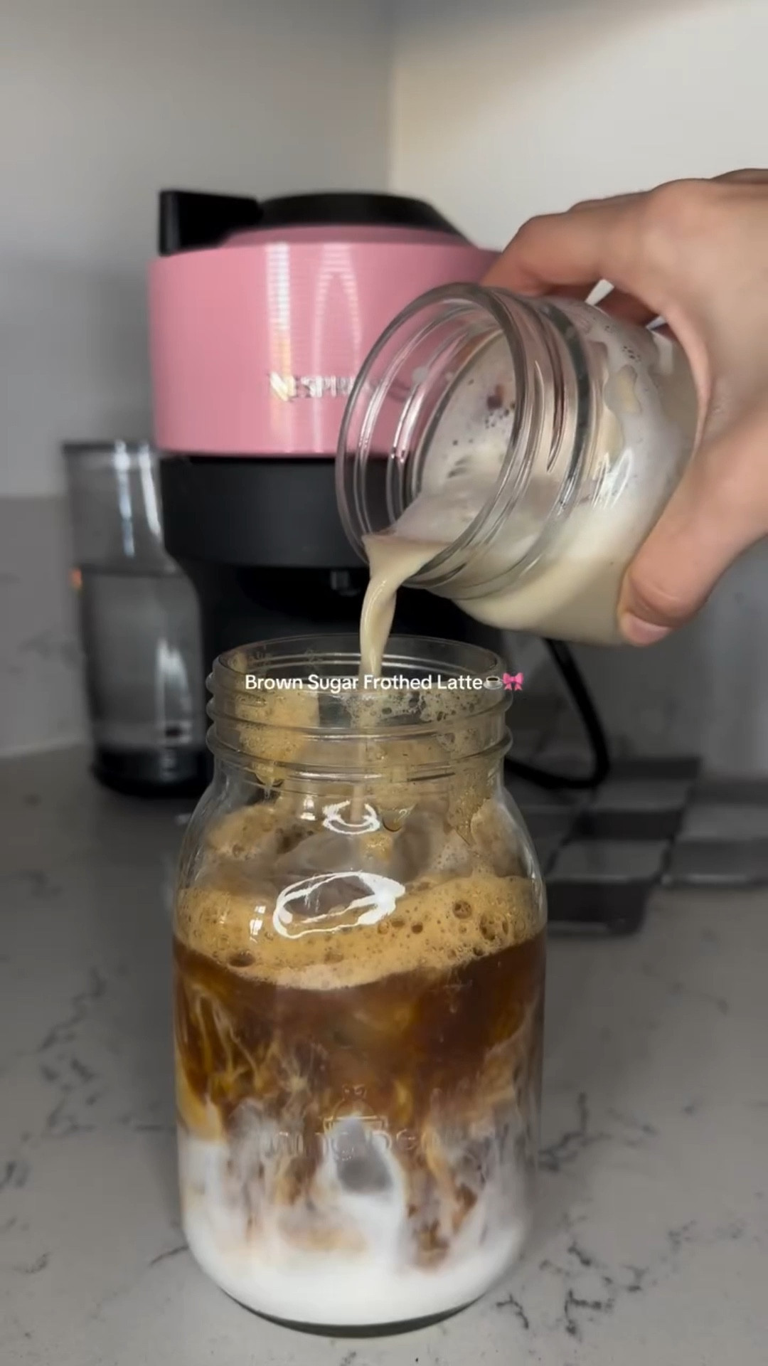 Frothy iced brown sugar latte with my PINK Nespresso machine☕️🎀 #reels

#LTKfoodie #LTKFindsUnder100