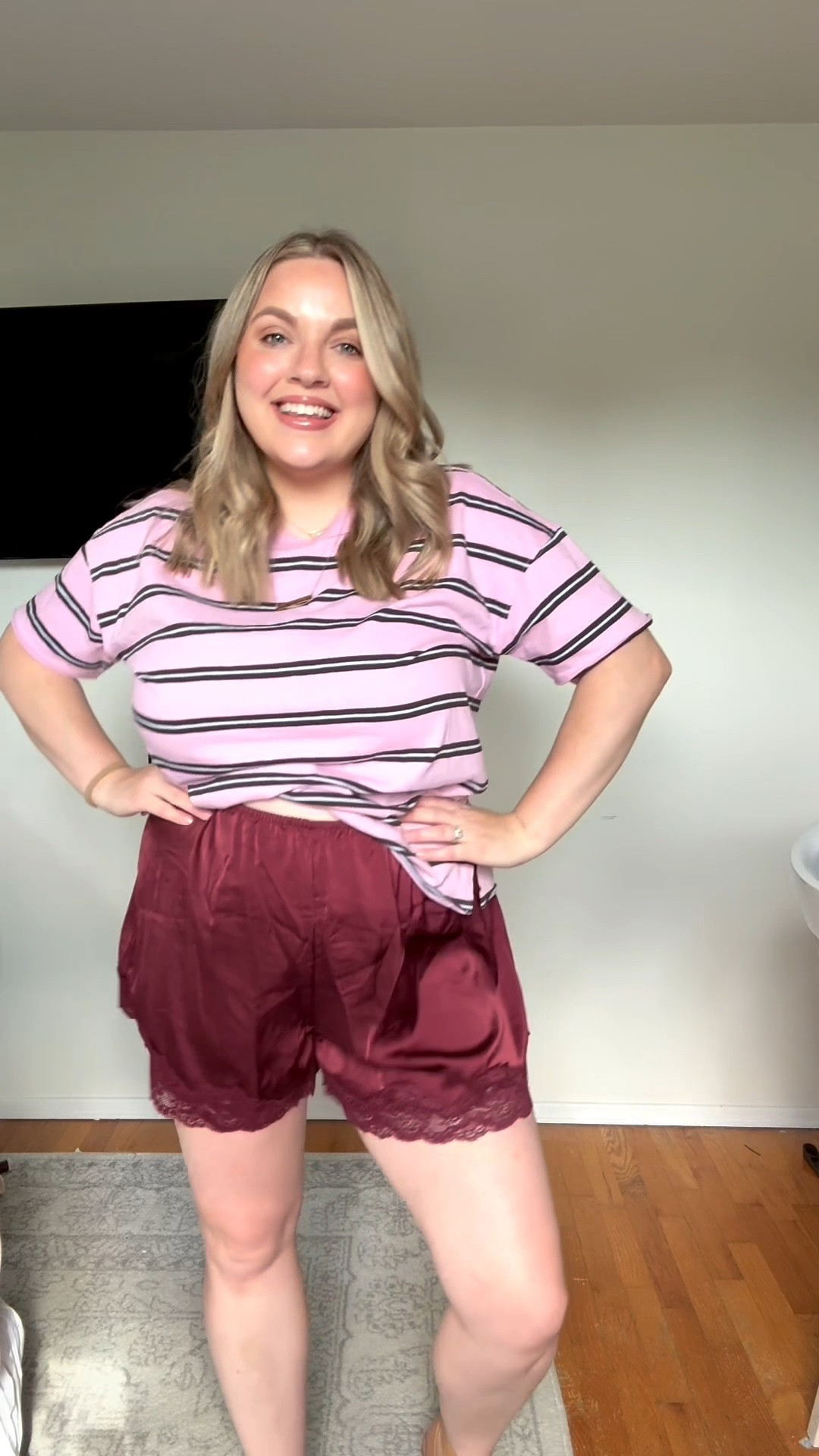 I love the boxer short trend! So cute and comfortable. Easy to dress up, or down. & this oversized boyfriend t-shirt is so dang soft!

#LTKSaleAlert #LTKSeasonal #LTKMidsize
