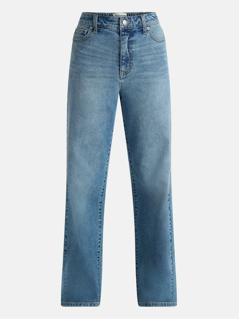 No Boundaries High Rise Baggy Wide Leg Jeans, 32" Inseam, Women’s and Women's Plus - Walmart.co... | Walmart (US)