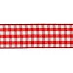 3/4" Gingham Plaid Ribbon Red 3 Yard | Walmart (US)