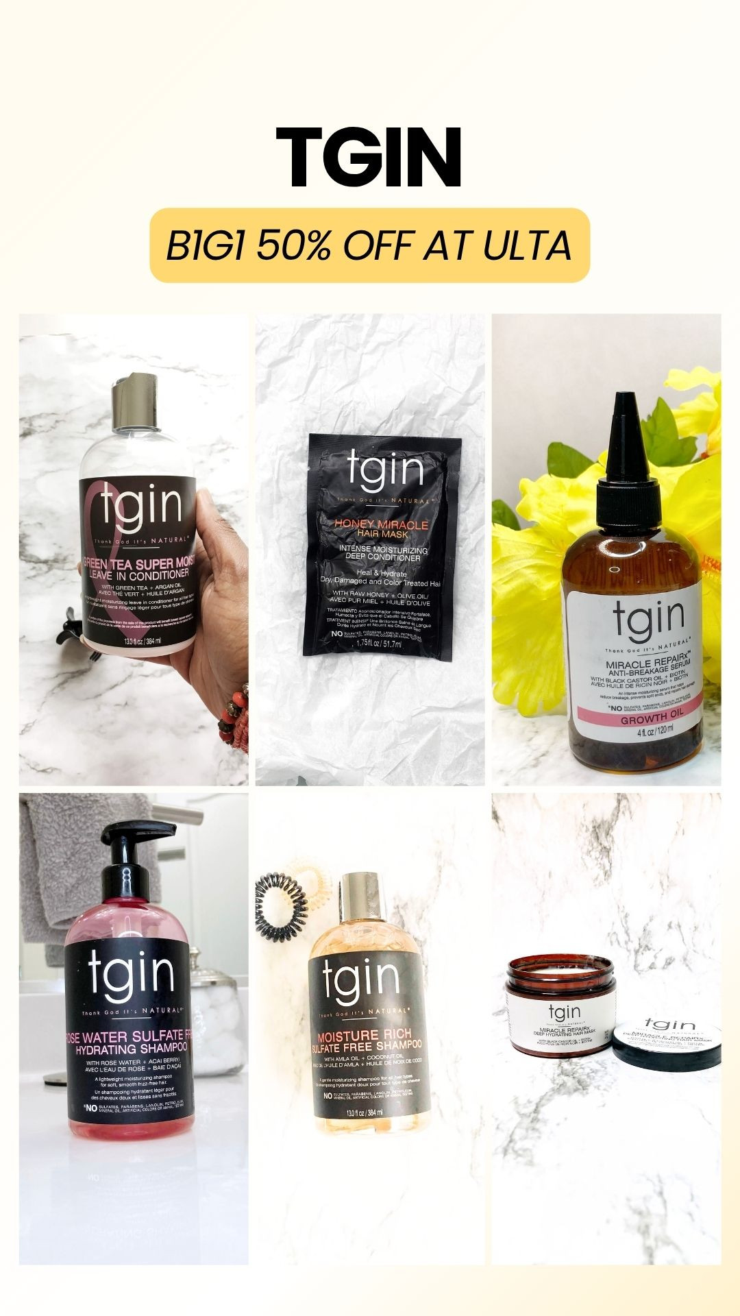 Stock up on your favorite TGIN hair products during this B1G1 50% off deal. It ends 7/11.
#LTKhair #relaxedhair #naturalhair 

 #LTKSaleAlert #LTKBeauty
