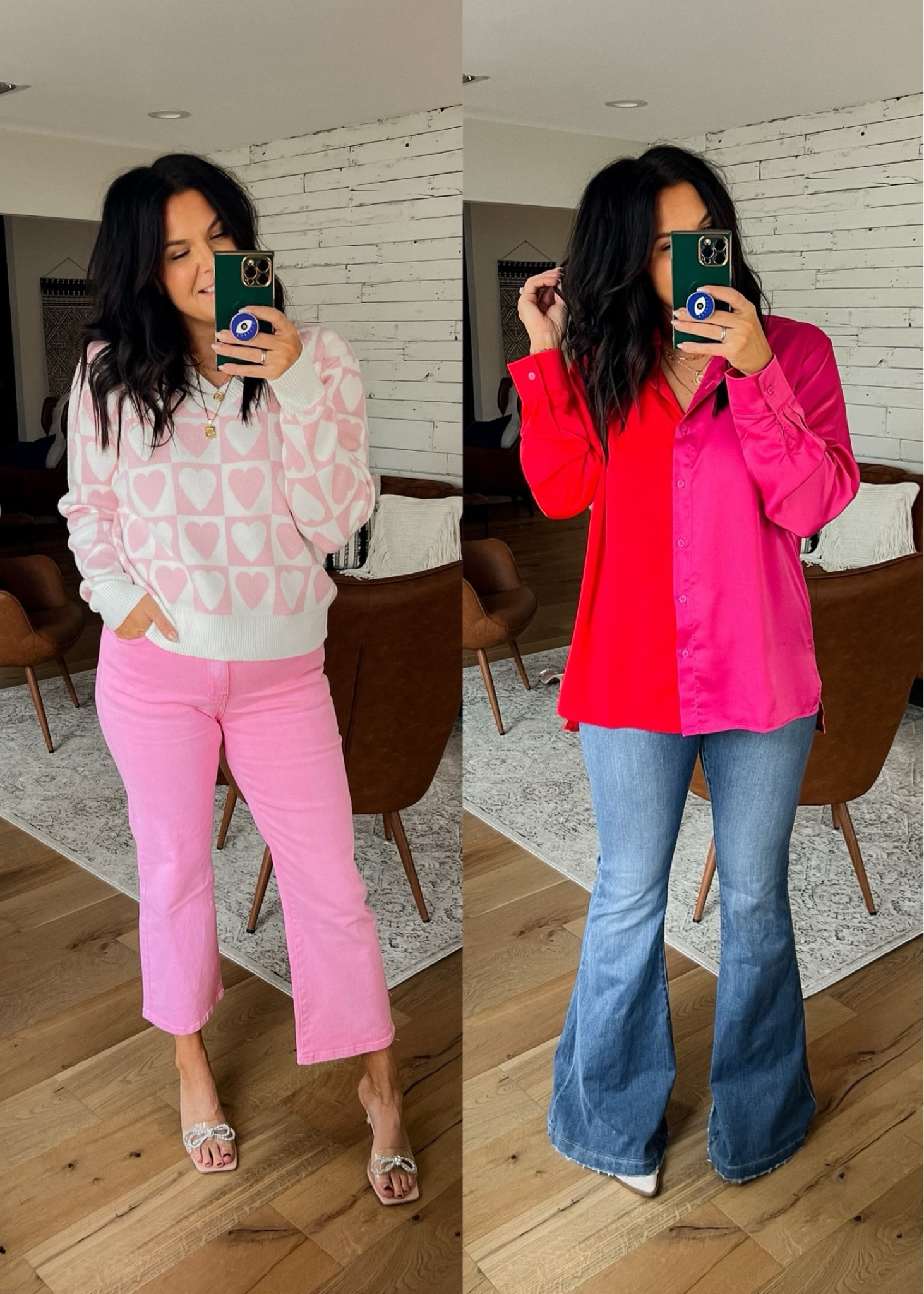 Code is BWC20

All tops are Large
Flare Jeans: 11
Pink jeans: 30
Shoes: TTS

Pink lily, Valentine’s Day outfits, valentines outfits, affordable outfit ideas, casual style, flared denim

#LTKSeasonal #LTKunder100 #LTKFind