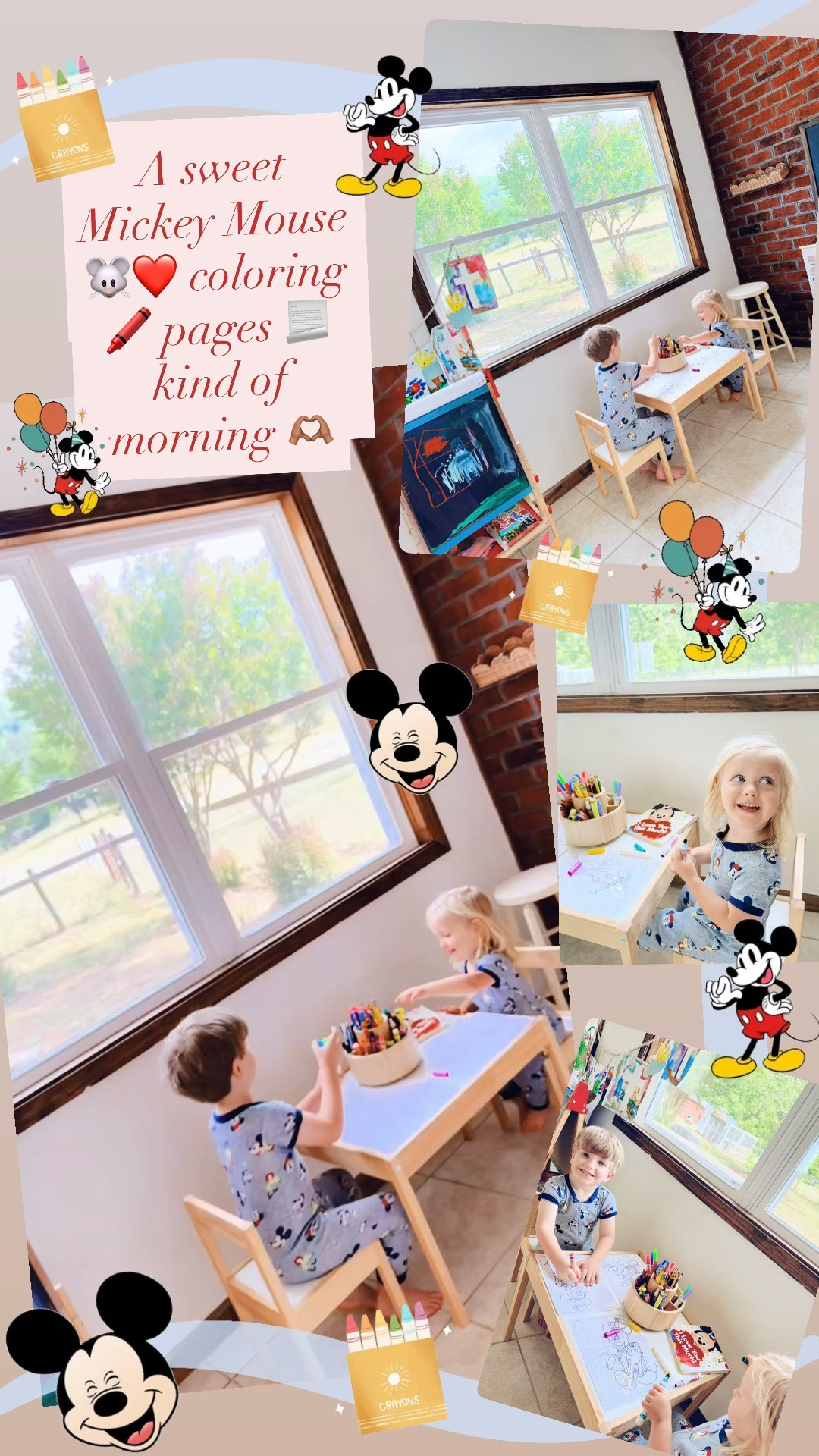 A sweet Mickey Mouse 🐭❤️ coloring 🖍️ pages 📃 kind of morning 🫶🏽