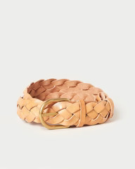 Carson Honey Braided Leather Belt | Loeffler Randall