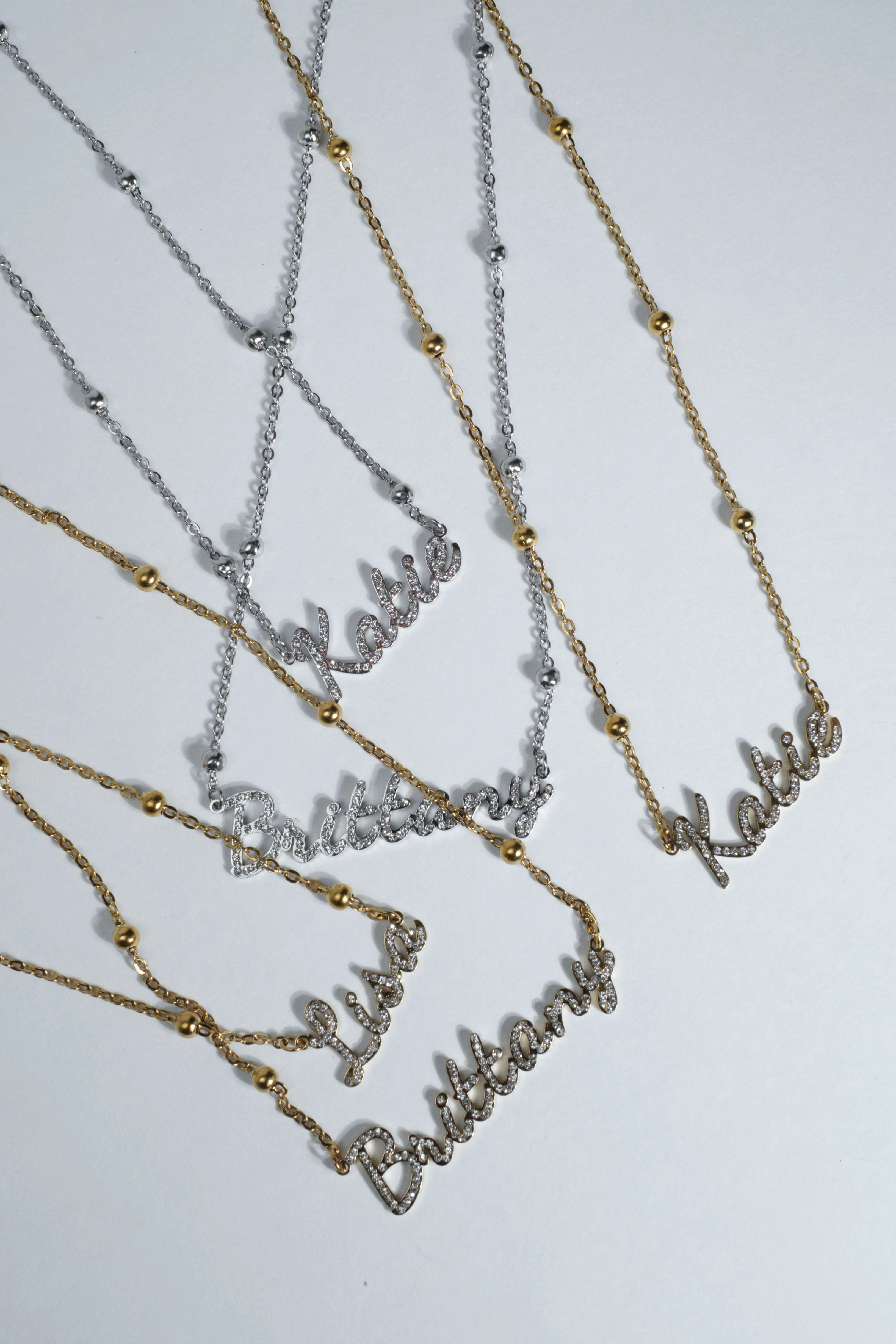 City Girl 316L Stainless Steel Crystal Name Necklace | KC Chic Designs