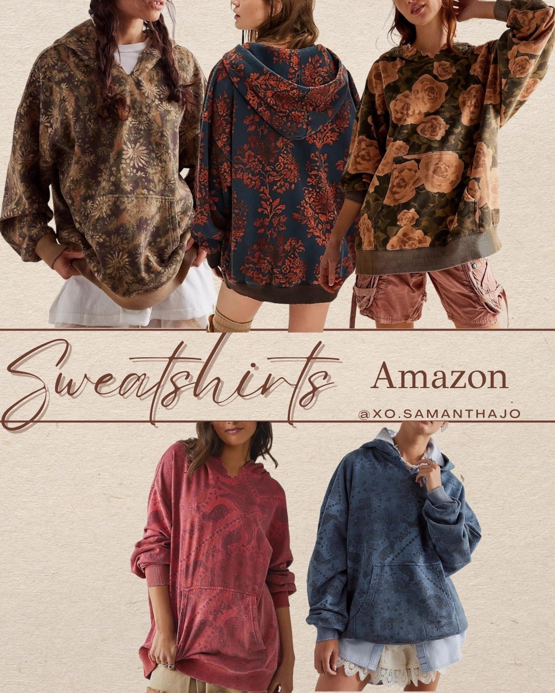 Cozy oversized sweatshirts with vintage floral prints are the perfect fall and winter staple, giving major Free People look for less and Anthropologie look for less vibes at an affordable Amazon price. These boho-inspired hoodies feature trendy patterns like roses, paisley, and retro florals that pair effortlessly with leggings, biker shorts, or denim for casual everyday outfits. affordable sweatshirts

#LTKFindsUnder50 #LTKStyleTip #LTKSeasonal