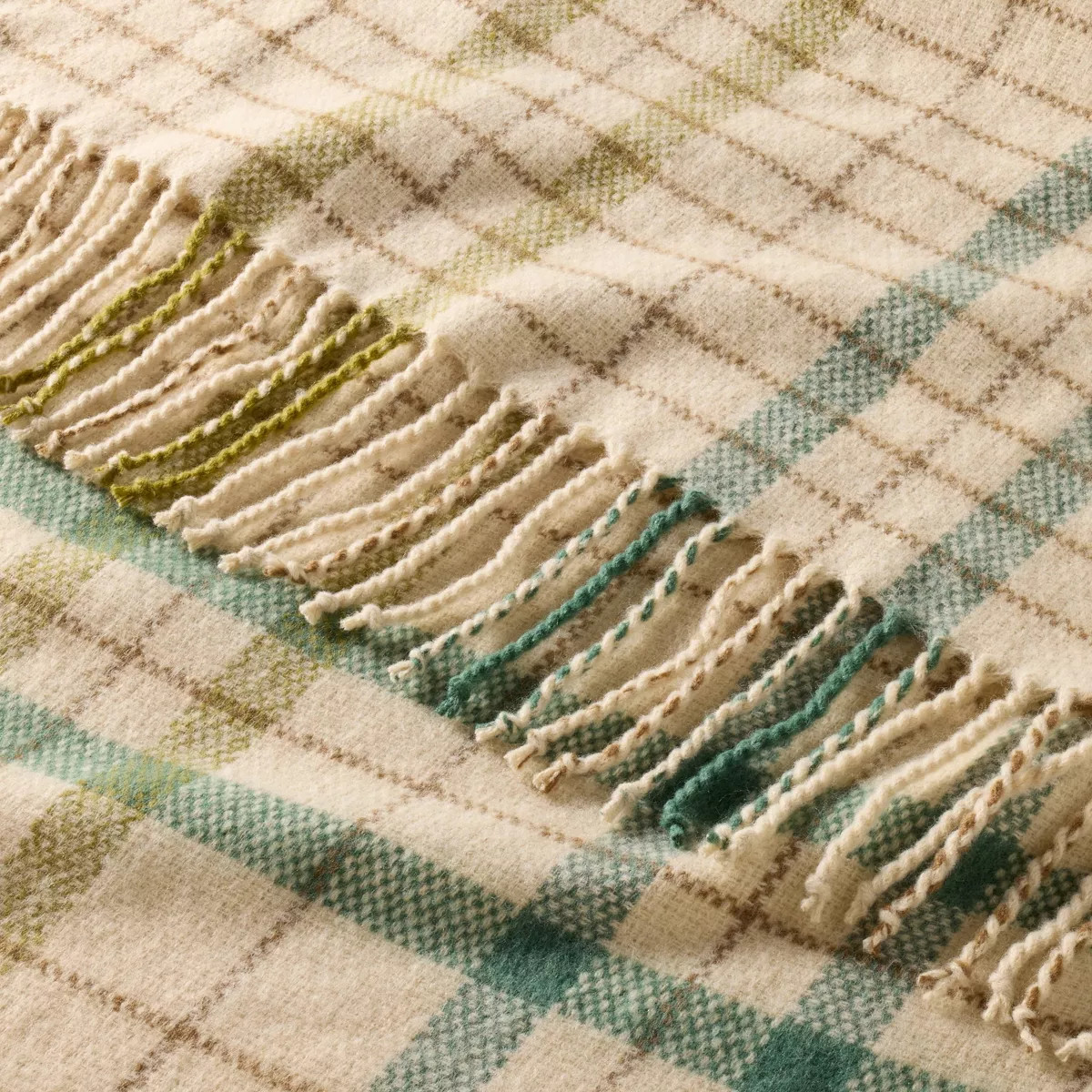 Plaid Lightweight Throw Blanket Green - Hearth & Hand™ with Magnolia | Target