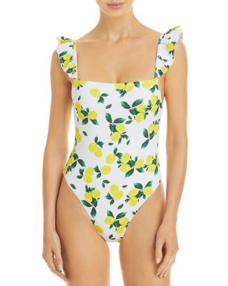 Swim Ruffled Lemon Print One Piece Swimsuit | Bloomingdale's (US)