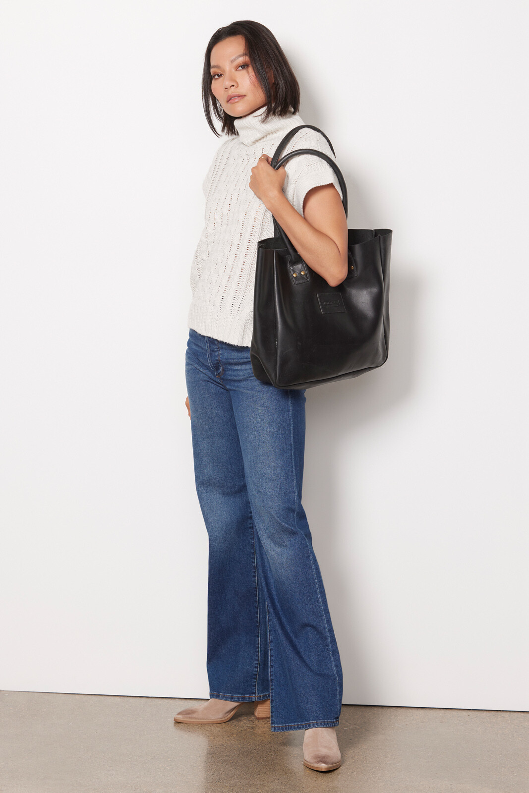 Cassie Cable Turtleneck Vest | Evereve