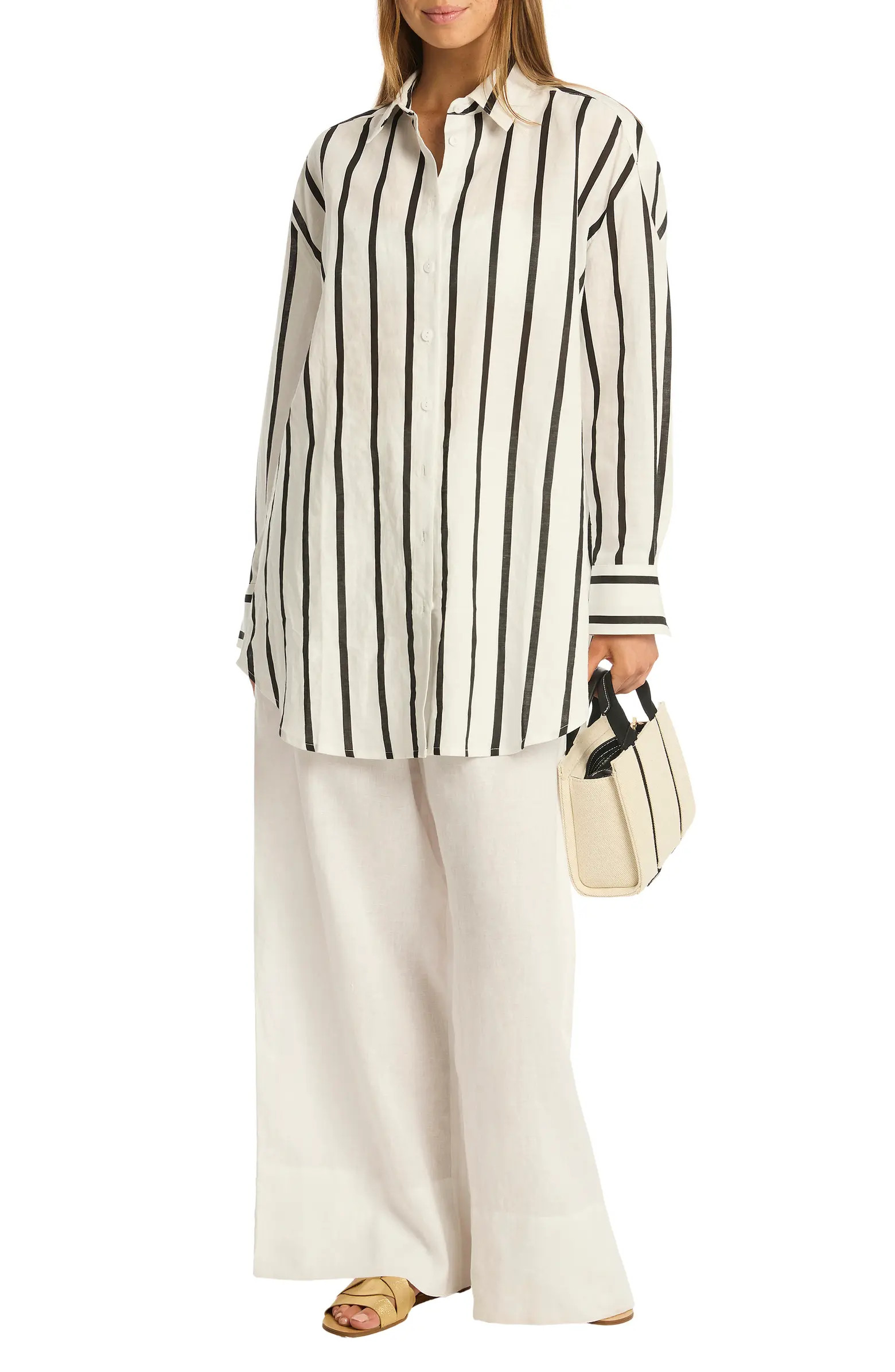 Corfu Stripe Cover-Up Shirt | Nordstrom