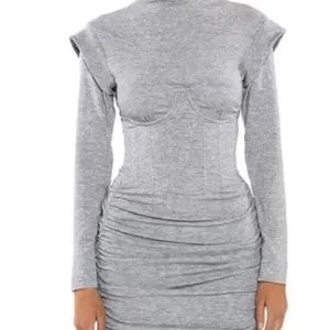 Thea Corseted Knit Long Sleeve Mini Dress | Poshmark