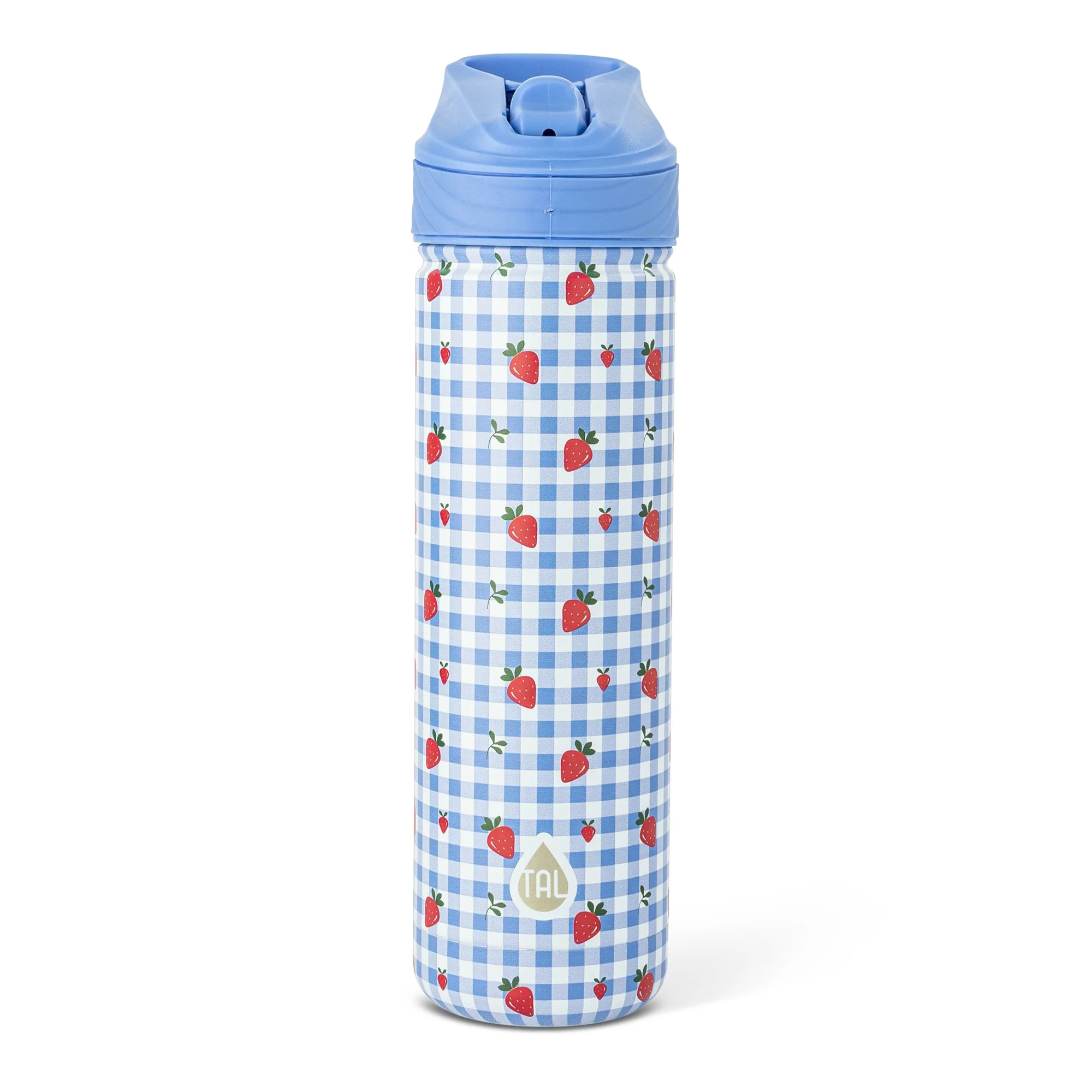 TAL 26oz Stainless Steel Ranger Water Bottle with Easy Sip Straw, Strawberry | Walmart (US)
