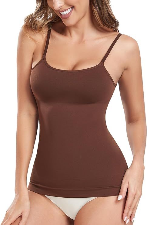 overflair Shapewear Tank Tops for Women Tummy Control, Seamless Compression Camisole,Slimming Bod... | Amazon (US)