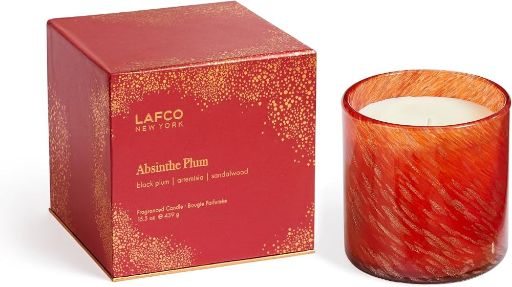 LAFCO New York Holiday Signature Candle, Absinthe Plum - 15.5 oz - 90-Hour Burn Time - Reusable, ... | Amazon (US)