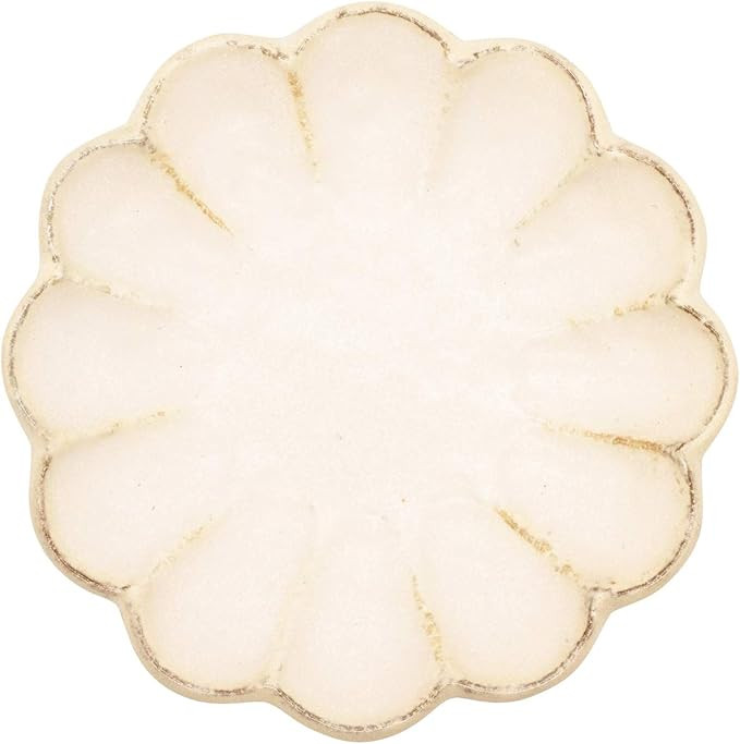 Mino Ware 555-0006 Kaneko Komohei Linka Plate, Medium Plate, White, Kneeling Flowers, Diameter Ap... | Amazon (US)