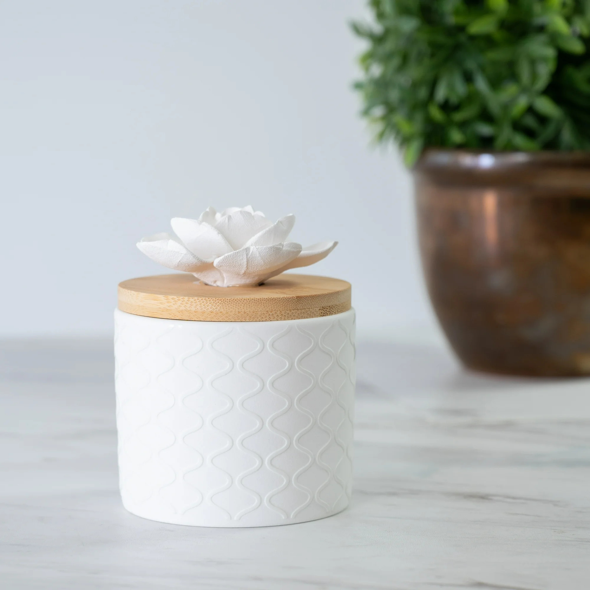 Better Homes & Gardens Wicking Ceramic Oil Diffuser, Floral | Walmart (US)